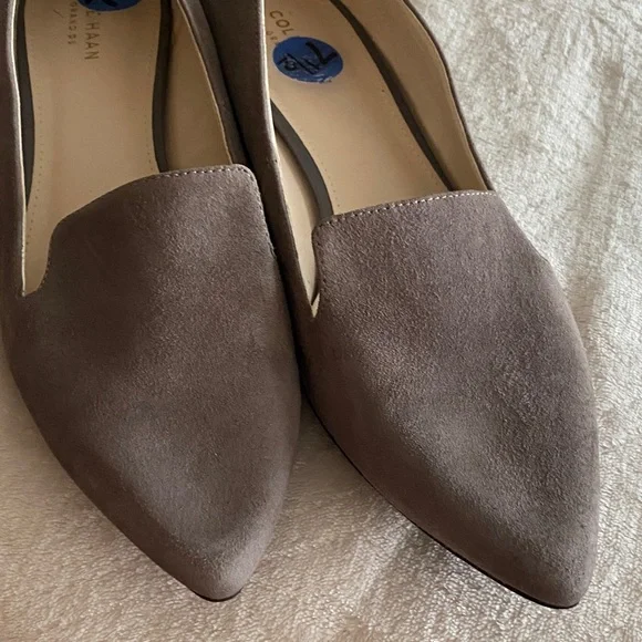 Cole Haan Women's Taupe Suede Loafers - Picture 10 of 11